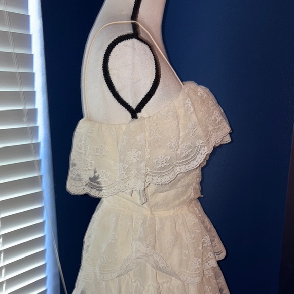 Vintage 1970s Cream Lace Two-Piece Dress | Gunne Sax Style No Size - Picture 7 of 17